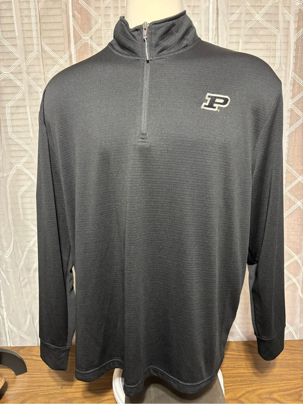 Purdue University Boilermakers 2XL Champion Black Pullover w/Logo quarter zip32L